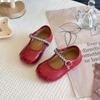 Zapatos Mary Jane con Pedrería Estilo Ballet Francés para Niñas 2025 Otoño Nuevos Versátiles para Combinar con Vestido Mocasines de Bebé Tendencia