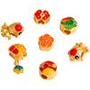 Pulseira de ouro vermelho Sha Jin super rica todo ano mais do que Ruyi com furo passante acessórios DIY com miçangas pulseira feminina genuína cordão de couro