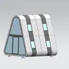 Celebridade da Internet Casa Triangular Cápsula Espacial Inovador B&B Móvel Casa de Férias ao Ar Livre Casa Triangular Pré-fabricada de Dois Andares