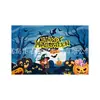 Temu Gran Venta Tela de Fondo de Halloween Impresión de Alta Definición Calabaza Casa Embrujada Decoración de Festival Serie de Telas de Fondo