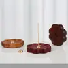 Madera Maciza Creativa Incienso Doméstico Porta Incienso Hecho a Mano Ceremonia del Té Quemador de Incienso Redondo Base para Incienso Bandeja de Madera de Águila Personalización