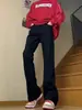 Jeans de Campana Retro Americanos para Hombre 2026 Nuevo Estilo Negros Adelgazantes y que Alargan la Figura Sueltos Versátiles Pantalones Casuales Ropa de Hombre