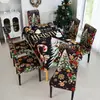 Mantel impermeable navideño transfronterizo, funda de silla elástica de seda de leche estampada, funda de taburete integrada para uso doméstico, funda de silla de comedor para restaurante