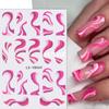Pegatinas Transfronterizas Nuevas para Arte de Uñas Francés con Brillo Acuarela Cinta Lámina Dorada Halo Mármol Pegatinas Autoadhesivas para el Dorso de las Uñas