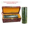 Fornecimento de fábrica Xizang Jade Pedra do Rei da Medicina copo verde escuro pedra serpentina magnética copo térmico copo de chá de Jade fornecimento ao vivo