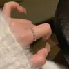 Anillo Sencillo Estilo Minimalista para Mujer, No se Desvanece, Abierto, Ajustable para Dedo Índice, Apilable, Versátil, de Nicho, Nuevo Producto de Alta Gama