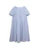 Vestido de Verano para Mujer Talla Grande con Mangas Abullonadas y Escote Cuadrado, Diseño Único para Figuras Ligeramente Curvilíneas, Adelgazante y Ceñido a la Cintura, Elegante Vestido Largo Estilo Coreano por Encima de la Rodilla
