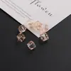 Contas facetadas coloridas transparentes em formato de diamante, contas quadradas com furos retos, contas soltas de plástico para pulseiras de contas artesanais DIY e acessórios de joias
