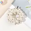 Qi Yue Francês de Alto Padrão Temperamento Grande Intestino Elástico de Cabelo para Mulheres Renda Plissada Estilo Preguiçoso Elástico de Alta Elasticidade Corda de Cabelo Acessórios de Cabelo