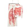 Mude a Foto, Processamento OEM, Terno Personalizado da Moda Feminina, Roupas de Outono, Novo Conjunto de Duas Peças com Top Plissado e Saia