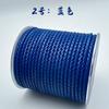 Cuerda de cuero trenzado de 4 hebras de alta calidad de venta caliente, redonda, teñida, cuerda suave hecha a mano DIY, multicolor opcional, cuerda de cuero trenzado