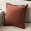 Cojín de felpa de alta gama, cojín para sofá de sala de estar, almohadilla de respaldo de color liso estilo nórdico, cojín de terciopelo lujoso