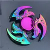 Spinner de punta de dedo colorido metálico, Aleación de zinc de tecnología negra, Giratorio entre los dedos para aliviar el estrés, Juguete para estudiantes y niños