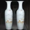 Jarrón Grande de Pie de Cerámica de Jingdezhen con Paisaje Pastel Pintado a Mano, Jarrón de Porcelana para Ceremonia de Apertura, Adorno Decorativo de Sala de Estar Estilo Chino