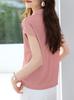 Comercio Exterior 2025 Verano Sentido del Diseño Simple Commuter Camiseta Combinable para Todo Moda Femenina Casual Cuello Polo Camisa Manga Corta