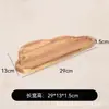Bandeja de Madera de Acacia Transfronteriza para Uso Doméstico, Tabla para Pizza, Tabla de Cortar, Tabla para Filetes y Embutidos, Bandeja de Té, Tabla de Cortar de Madera Maciza, Bandeja para Servir la Comida
