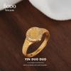 S925 Sterling Silver Watch Ring Creative Clock 520 Niche Designer Fashion Frosted Festival Confissão