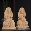 Boj Ksitigarbha Venta al por mayor Estatua de Buda Tallada Adornos Madera Maciza Tallada Caoba Decoraciones para el Hogar Sala de Estar Artesanía Regalos