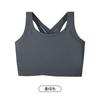 6840 Conjunto de Ropa Interior de Látex con Espalda Cruzada Talla Grande para Pecho Pequeño Aspecto Delgado Pecho Plano Camisola Deportiva a Prueba de Impactos para Mujer