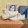 Zapatos de lona 2022 para mujer, zapatos blancos de invierno de terciopelo, zapatos de mujer transpirables, diseño de nicho chic, zapatos de tabla que combinan con todo en