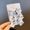 2 horquillas con lazo de oso blanco leche para niña, lindas pinzas laterales de Corea del Sur, pinzas para el cabello con cabeza rota en la parte posterior, accesorios para el cabello