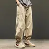 Pantalones cargo jogger para hombre, estilo otoño e invierno, marca trendy funcional de alta calle americana, pantalones deportivos, pantalones casuales con forro polar para invierno para hombre