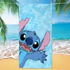 Toalla de Baño con Tema de Stitch, Fibra Ultra Fina, Absorbente, de Secado Rápido, Toalla de Playa Grande para Exportación