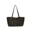 Bolso de hombro liso de color sólido estilo coreano para mujer, bolso tote de gamuza vintage, bolso de axila, transfronterizo