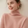 ¡Casual y de Alta Gama! Suéter Elegante de Cachemira para Mujer de Otoño e Invierno Suéter de Cachemira Holgado Versátil con Cuello de Pila para Mujer