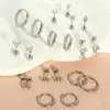 Conjunto de 10 Pares de Brincos de Aço Inoxidável Mais Vendido da Amazon Brincos de Moda de Nicho Europeu e Americano Brincos Brincos Joias Prontos para Venda