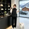 Colete de Algodão Grosso Quente Solto com Gola Alta Novo para o Inverno Outerwear para Mulheres Tamanho Plus Estilo Casal Jaqueta Sem Mangas