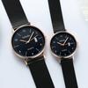 Explosiones en Vivo Micro Negocio Reloj de Pareja Calendario Único Reloj de Cuarzo Malla con Reloj de Pareja de Moda Simple para Hombres y Mujeres Estudiantes