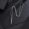 Europeu e Americano Hip Hop Venda Quente Arma Espada Colar Jóias Personalidade Masculina Espada Pingente Todos-combinar Cor-livre camisola cadeia