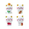 Lindos Gatos de la Fortuna Yuanbao Miniaturas Casa de Muñecas Decoraciones DIY Accesorios Paisaje Micro Coche Escritorio Pequeños Adornos