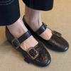 Zapatos Planos Franceses de Cabritilla para Mujer, Zapatos de Ballet para Viajar, Zapatos Elegantes para la Noche con Falda, Zapatos Mary Jane con Hebilla de Una Línea