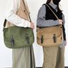 2026 Nova Bolsa Cambridge Retrô Britânica Versão Coreana Ins Bolsa Transversal de Grande Capacidade Bolsa Mensageiro de Lona para Trabalho
