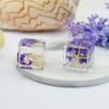 Fuguang Resina Joyería Accesorios Concha Cubo 3D 22mm Pasador/Adorno para el Cabello/Accesorio Colgante Estilo Ins