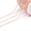 Cadena de cuentas de amatista de acero inoxidable de 3 mm, hecha a mano, con borlas, decorativa, para collar, pulsera y accesorios de joyería.