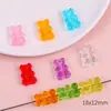Acrílico Transparente de Colores Agujero Horizontal Agujero Vertical Oso Dulce Blando Cuentas Hecho a Mano DIY Material para Pulsera Collar Pendientes