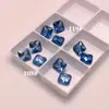 108 # Cabochão de Espinélio Azul Facetado Quadrado Pedra Solta com Base Pontiaguda 119 # Espinélio Sintético Safira Azul