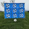 Gol de Futebol de Aço Inoxidável de Dupla Finalidade Rede Quadrada Nove Dispositivos de Treinamento de Pênalti Jogo de Posição para Pênalti Placar Gol