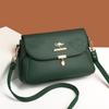 Bolsa feminina transversal de um ombro, grande capacidade, couro legítimo, multicamadas, moderna, com folhas em relevo, bolsa quadrada, nova, especial para viagens internacionais