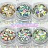 Novas Lantejoulas Hexagonais Coloridas Piscantes Decorações para Unhas Adesivos Manuais Irregulares Misturados Materiais DIY para Nail Art
