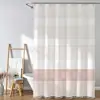 Cortina de Ducha Estilo Borla, Impermeable y Resistente al Moho, Cortina de Baño con Estampado de Rayas Moderno y Sencillo, Tamaño y Patrón Personalizables