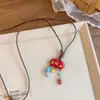Adecuado para Ropa de Verano Cachorro Colgante de Manzana Collar para Mujer Lindo Dopamina Largo Accesorio Sentido del Diseño Cadena para Suéter