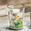 Tanque de Peces Simple Muy Transparente Resistente a Caídas Redondo Cubo para Cría de Peces Ligero como el Vidrio Pequeño Hierba Acuática Tortuga Cubo Práctico Cría de Peces
