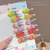 Pinzas para el Cabello Divertidas de Helado Simulado para Niños, Pinzas para Flequillo Lateral de Bebé, Pinzas Lindas para el Cabello de Niñas Pequeñas, Accesorios para el Cabello, Tocado