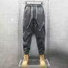 Pantalones Cargo Casuales de Marca de Moda para Hombre en Primavera y Otoño, Leggings Sueltos, Pantalones Largos, Pantalones Deportivos Harem de Color Liso Simple, Verano