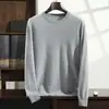 Nuevo suéter de cachemira para hombre de cuello redondo, amigable con la piel, para otoño e invierno, suéter de punto holgado casual de negocios, capa base de cachemira