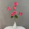 Flores artificiais para casamento, 6 cabeças de peônias requintadas, para arranjos de corredor de salão de casamento, decoração de casa e centros de mesa; materiais de flores artificiais para exportação